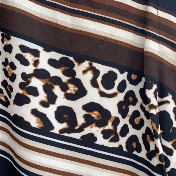 Dkny Mixed Animal Print Midi Asymmetrical Skirt - Picture 5 of 8